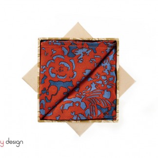 Khăn lụa vuông pocket square -HOA FIRE